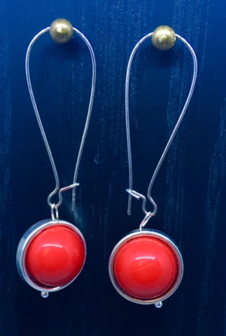 BOUCLES D'OREILLE "RED COMETE"